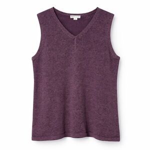 Pendleton Purple Marled V-Neck Sweater Tank Knit Shell Women’s XL